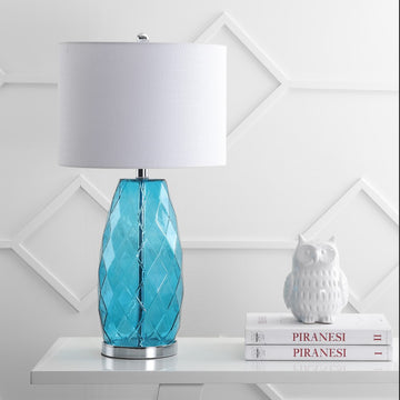 Juliette 26.5" Glass/Metal LED Table Lamp - JONATHAN Y